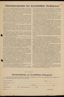 Aktionsprogramm der SRP
