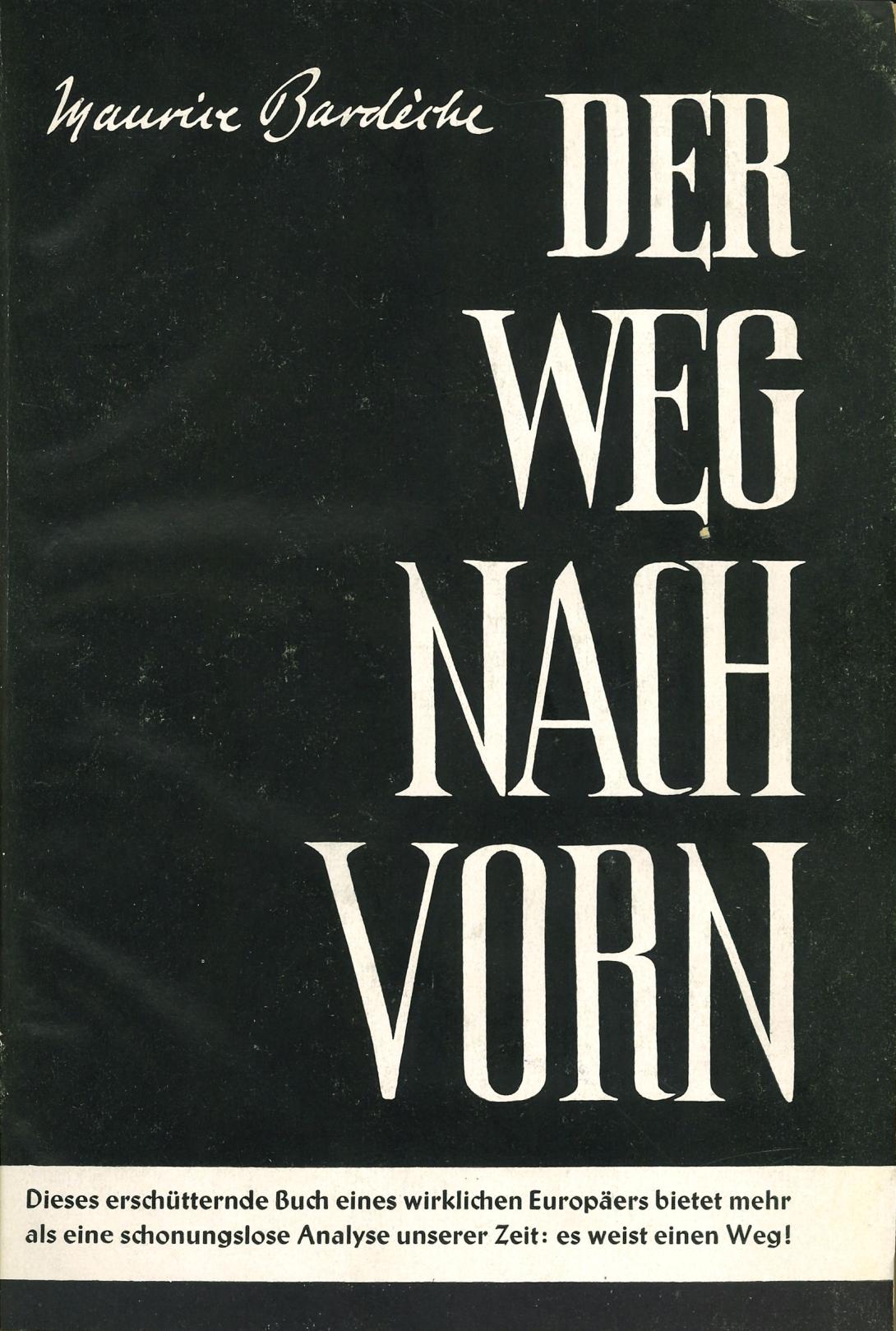 Cover: Maurice Bardeche, Der Weg nach vorn