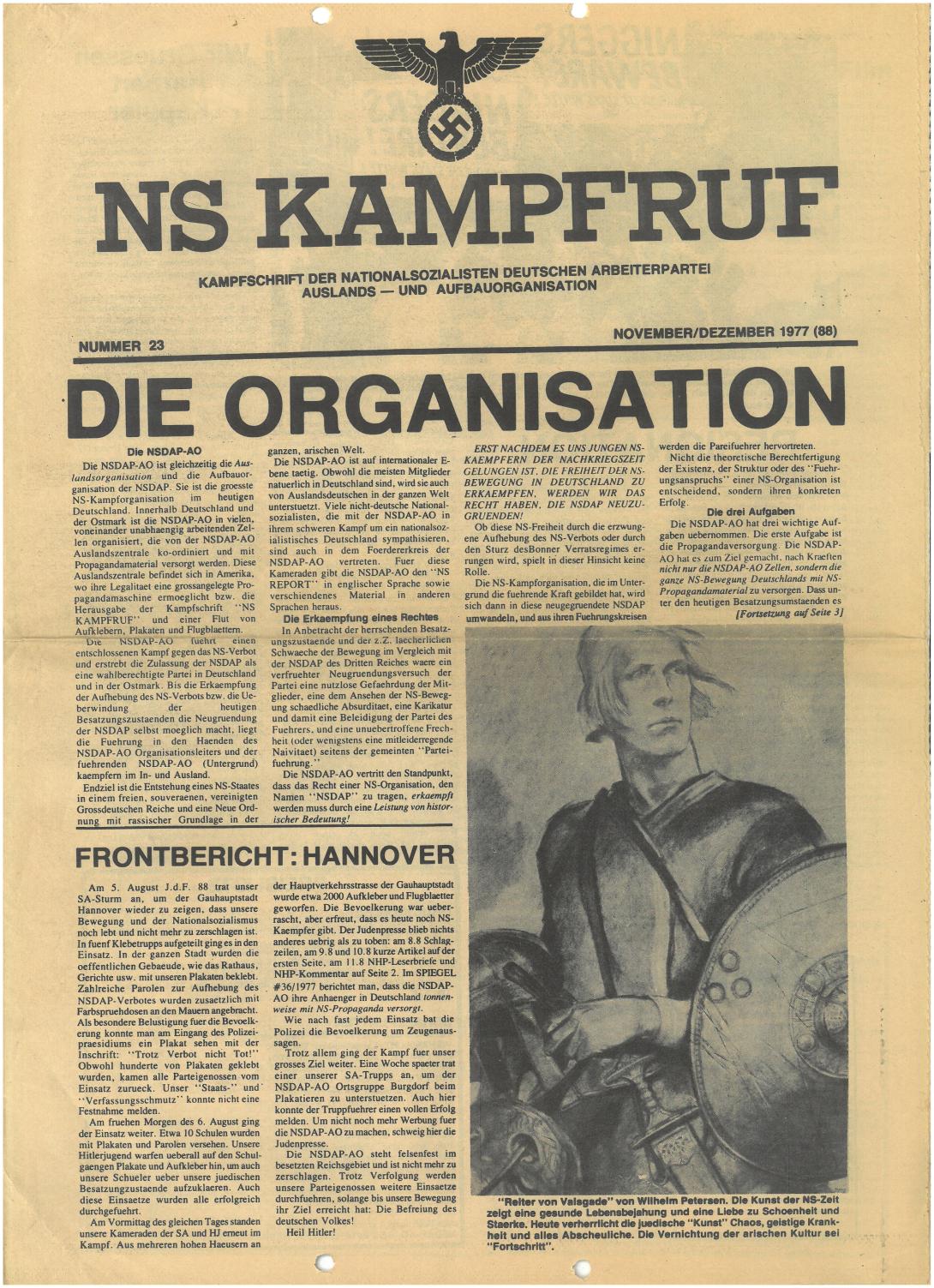 Titelseite NS Kampfruf 23/1977